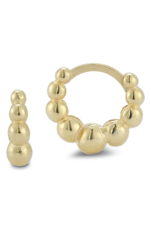 Shop Chloe & Madison Chloe And Madison Bubble Huggie Hoop Earrings In Gold