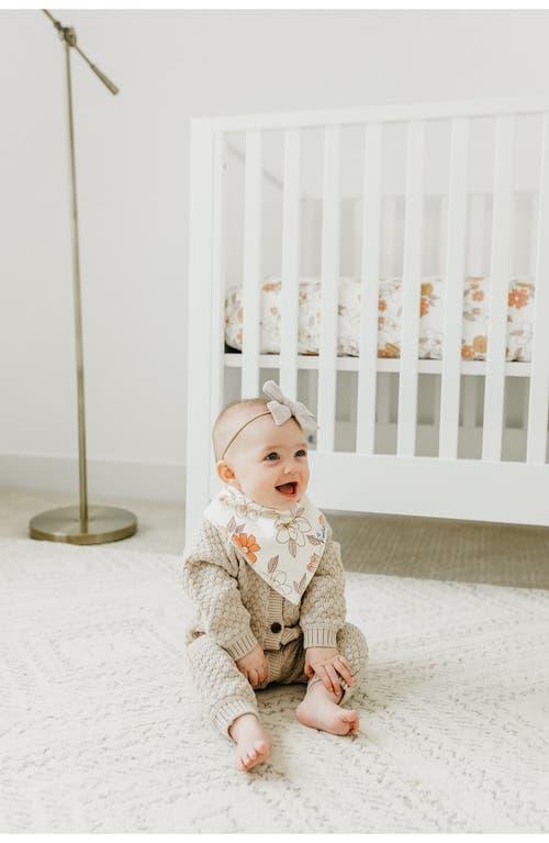 Copper Pearl Ferra Assorted 4-pack Cotton Bib Set In Orange