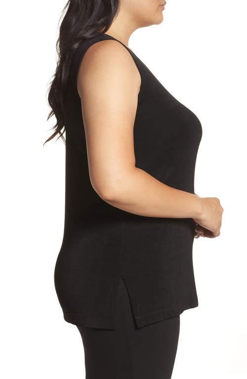 Shop Vikki Vi Sleeveless Stretch Knit Tunic In Black