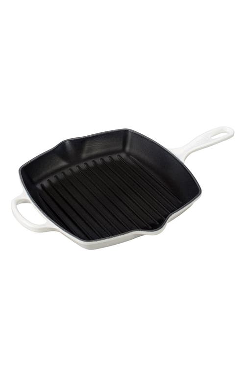 Le Creuset 10 Inch Square Enamel Cast Iron Grill Pan in White at Nordstrom