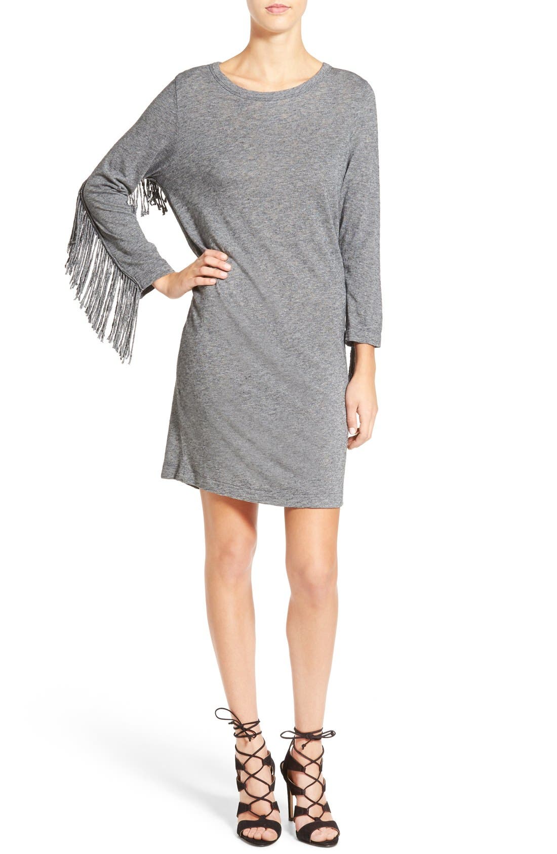 fringe t shirt dress