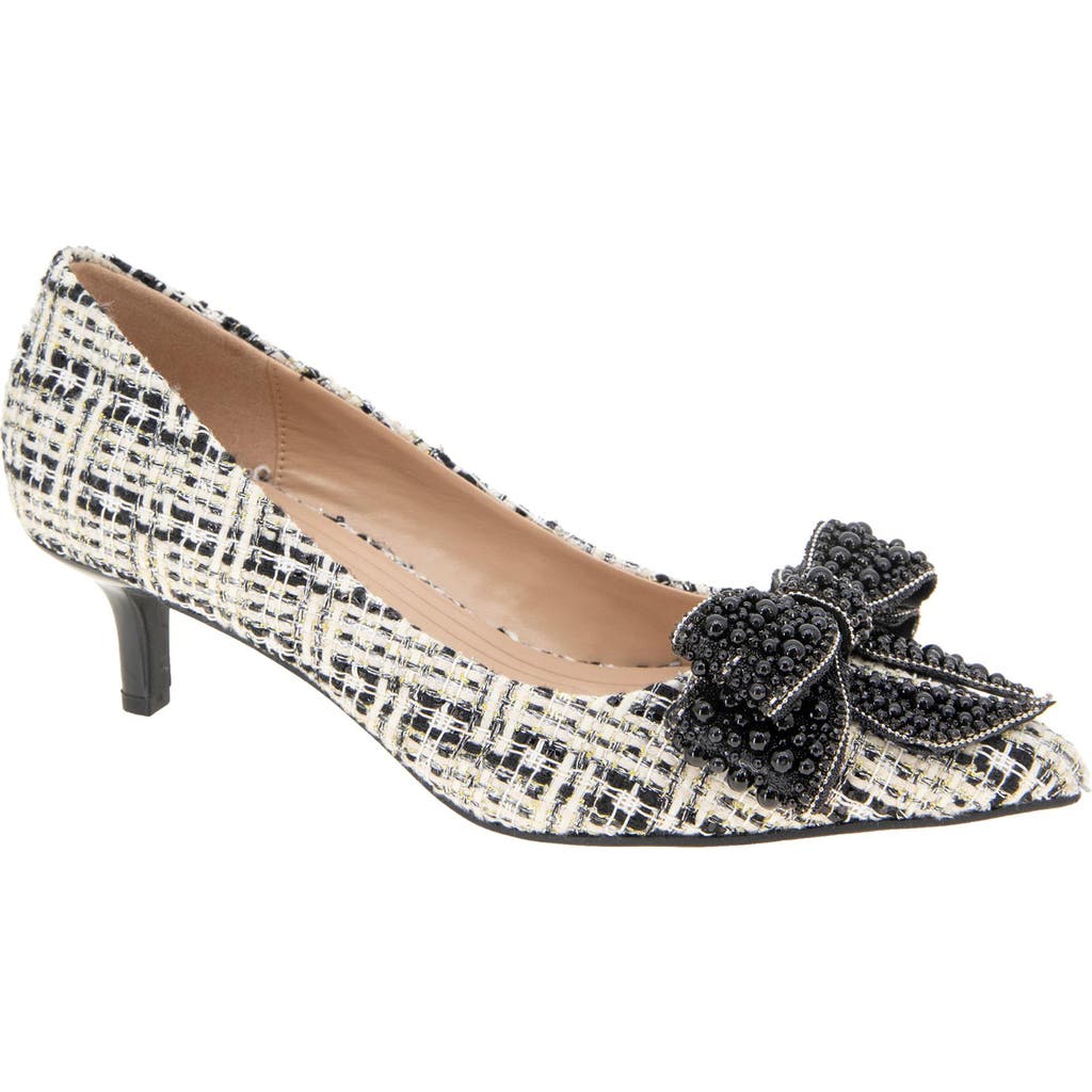 Bcbg Dovi 2 Pointed Toe Pump In Ivory Multi