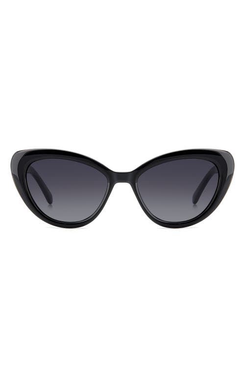 Kate Spade New York marlah's 53mm gradient cat eye sunglasses in Black/Grey Shaded at Nordstrom