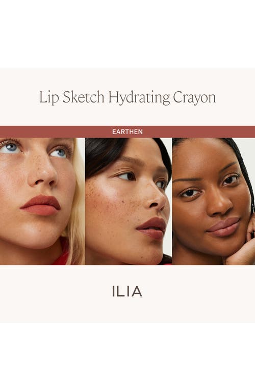 Ilia Lip Sketch Hydrating Lipstick + Lip Liner Crayon Earthen 0.08 oz In Earthen
