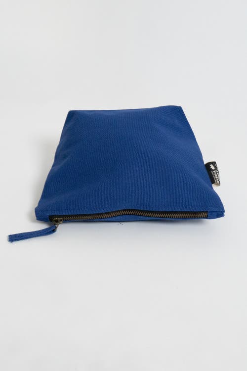 Shop Terra Thread Organic Cotton Makeup Bag In Tidal Blue