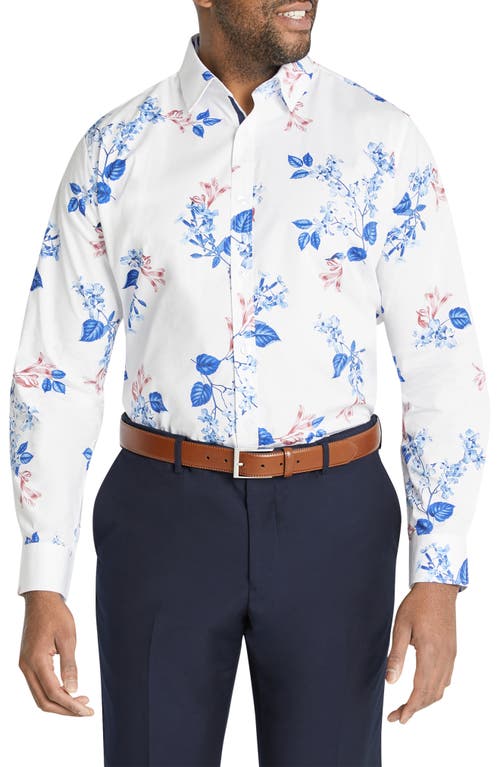 Bailey Floral Regular Fit Stretch Button-Up Shirt in White
