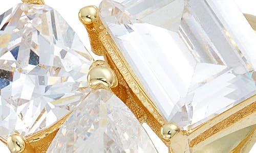 Shymi Cubic Zirconia Cocktail Ring In Gold/white