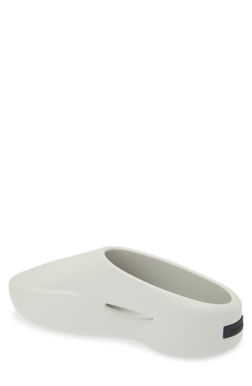 Fear Of God White Slip On Slides In Eva Glacier
