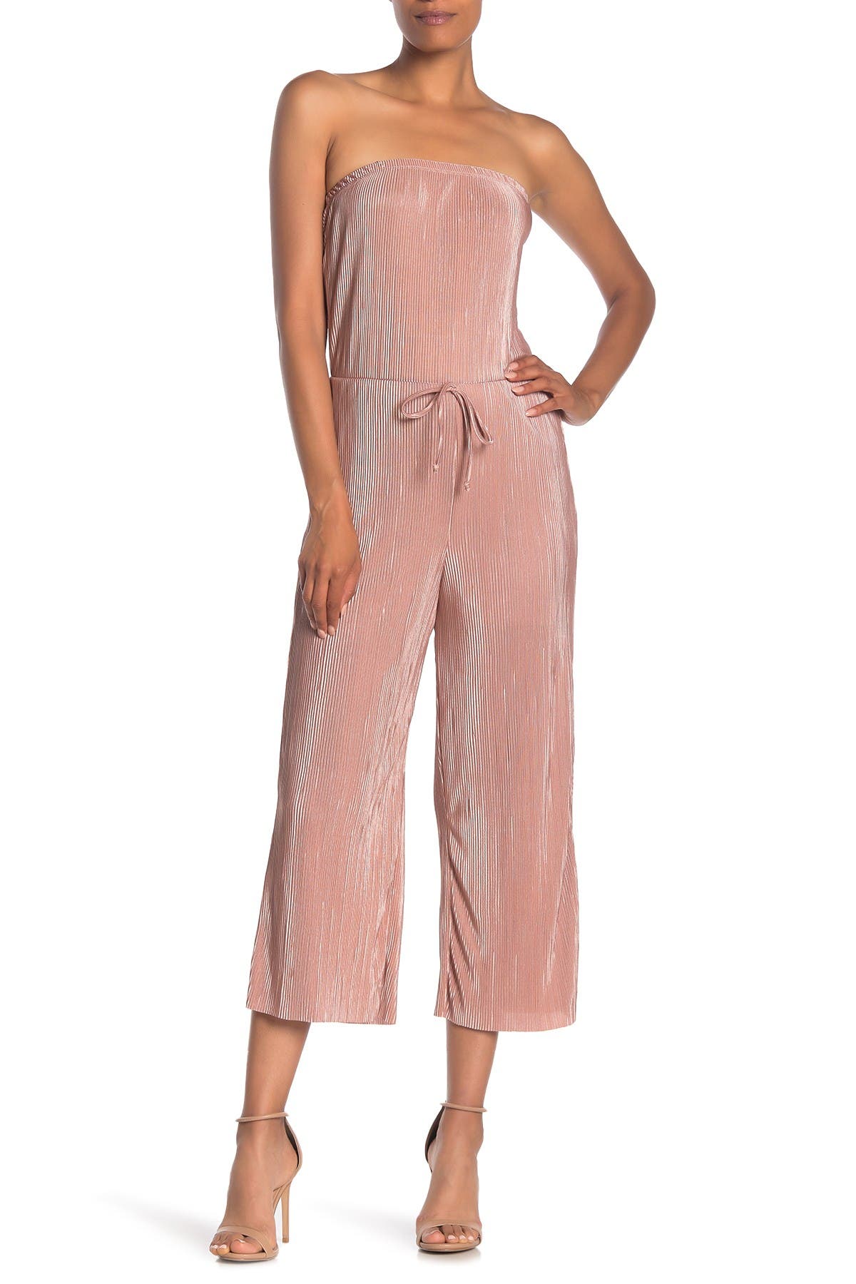 pink plisse jumpsuit