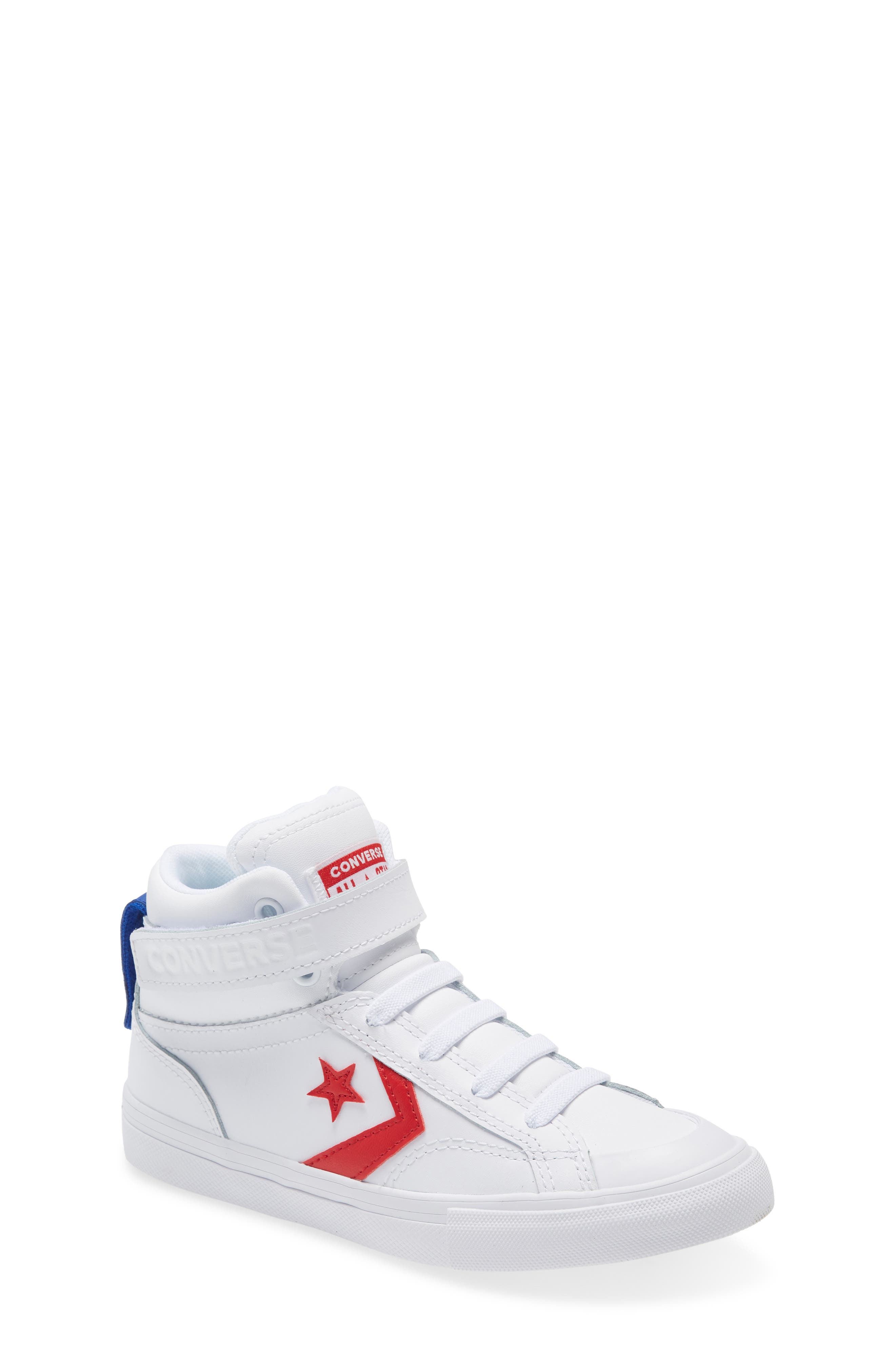 Converse All Star(R) Pro Blaze Hi Sneaker in White/University Red/Blue