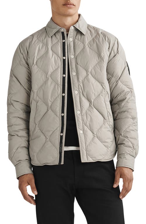 rag & bone ICONS Dane Quilted Shirt Jacket in Elephnt