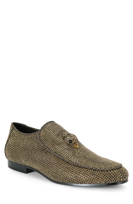 Shop Kurt Geiger Hugh Herringbone Venetian Loafer In Dark Brown