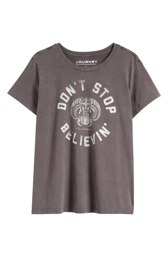 Shop Lucky Brand Don't Stop Believin' Graphic T-shirt In Pavement