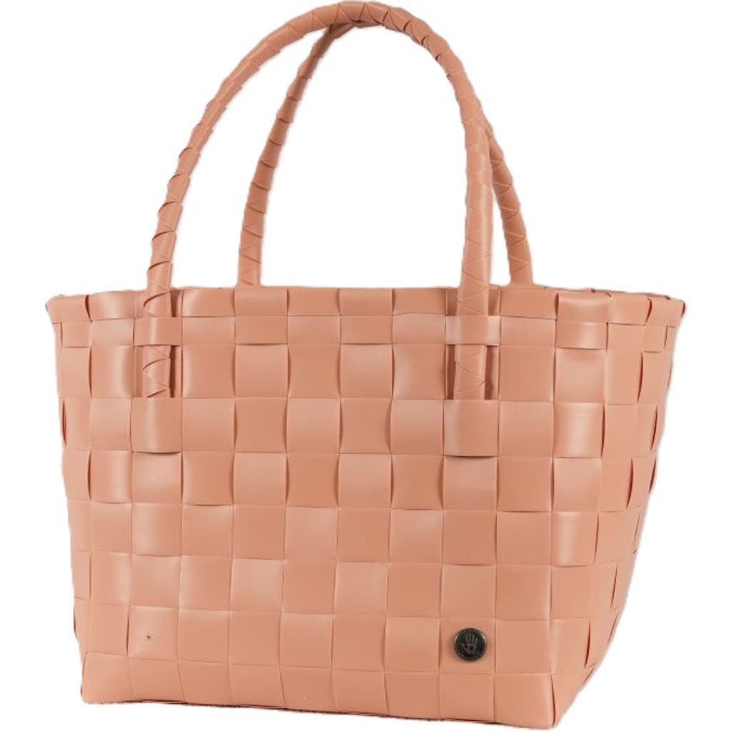 Handed By Paris Recycled Plastic Tote Bag In Apricot Blush