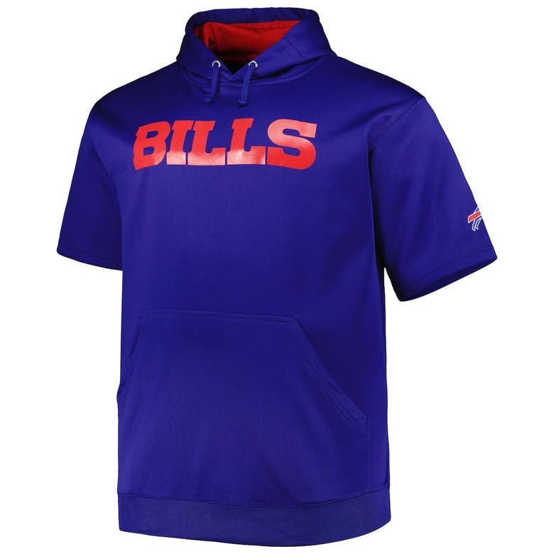 Profile Josh Allen Royal Buffalo Bills Big & Tall Short Sleeve Pullover  Hoodie