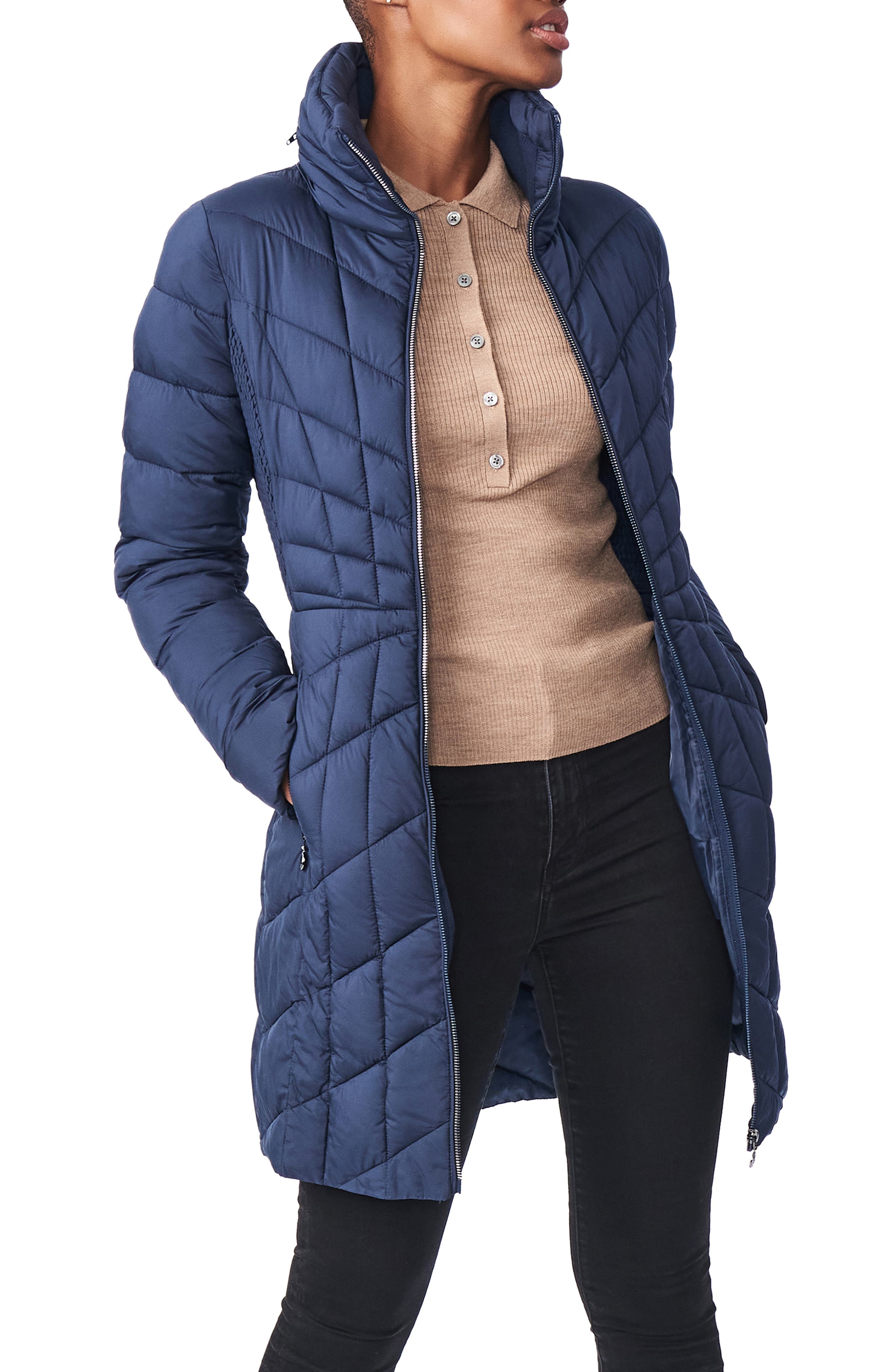 navy down coat