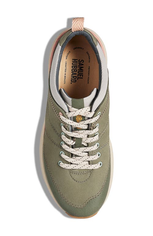 Samuel Hubbard Camino Water Resistant Walking Shoe In Sage Green Nubuck