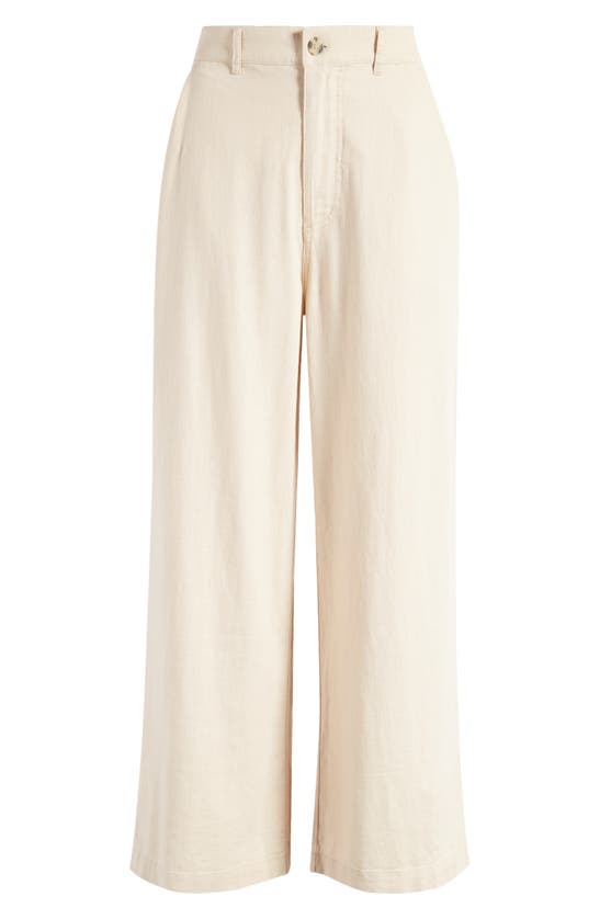 Le Jean Jude Linen Blend Trousers In Sand