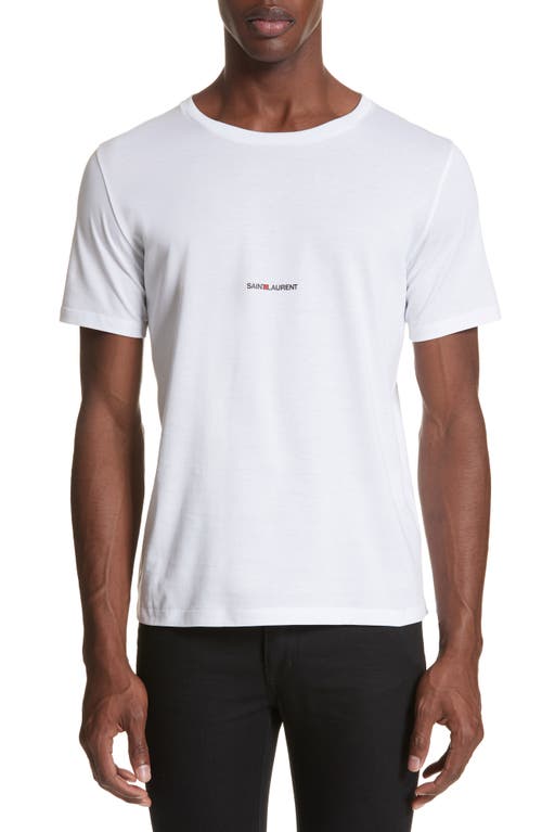 Saint Laurent Gauche Logo T-Shirt in White