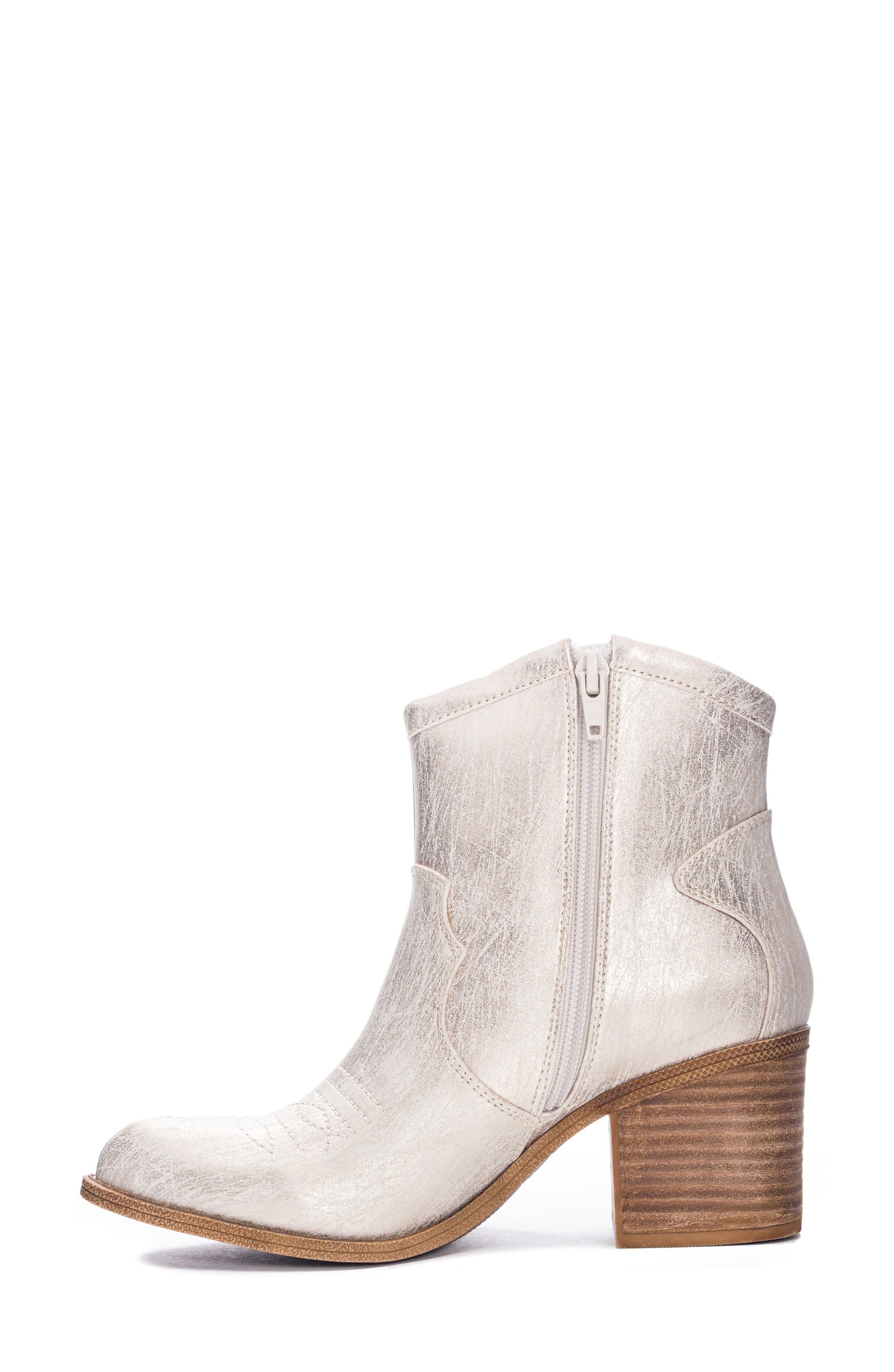 dirty laundry unite western bootie white