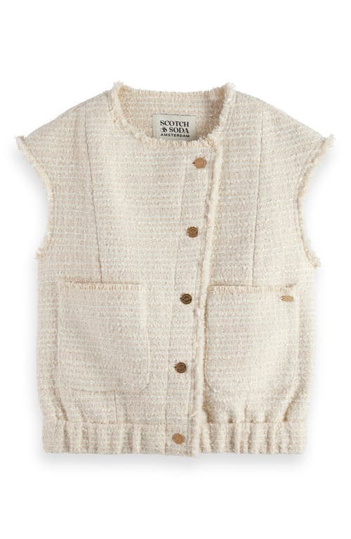 Shop Scotch & Soda Tweed Vest In Soft Ice Melange