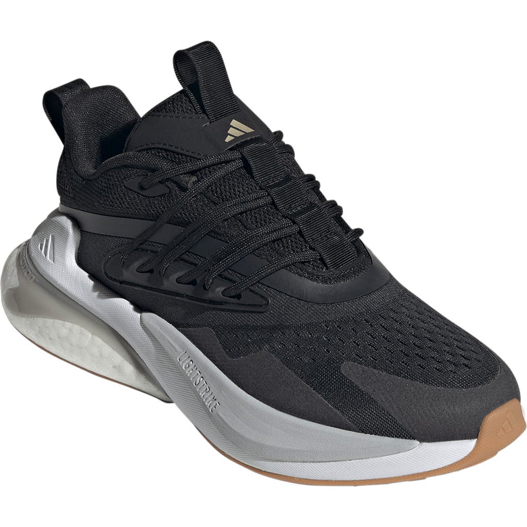 Adidas Originals Adidas Alphaboost V2 Running Sneaker In Black/ Carbon/ Solid Grey