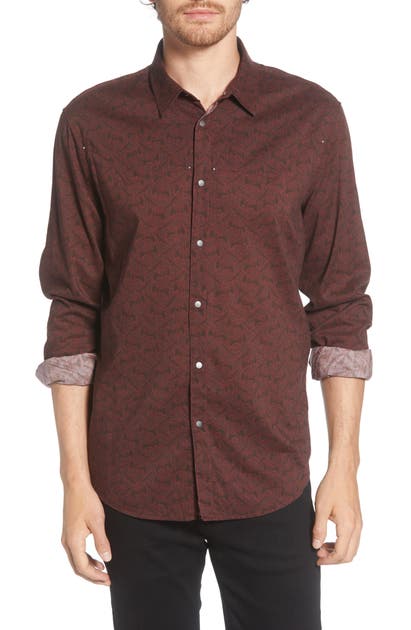 JOHN VARVATOS X LED ZEPPELIN SLIM FIT SWAN SONG WESTERN SNAP-UP SHIRT