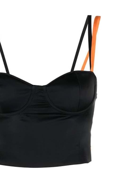 Heron Preston Corset Crop Top In Black
