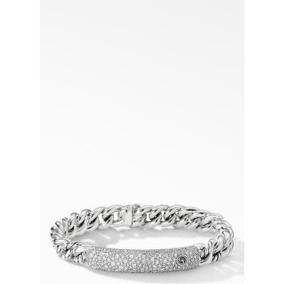 David Yurman Belmont Curb Link Pave Diamond Id Bracelet