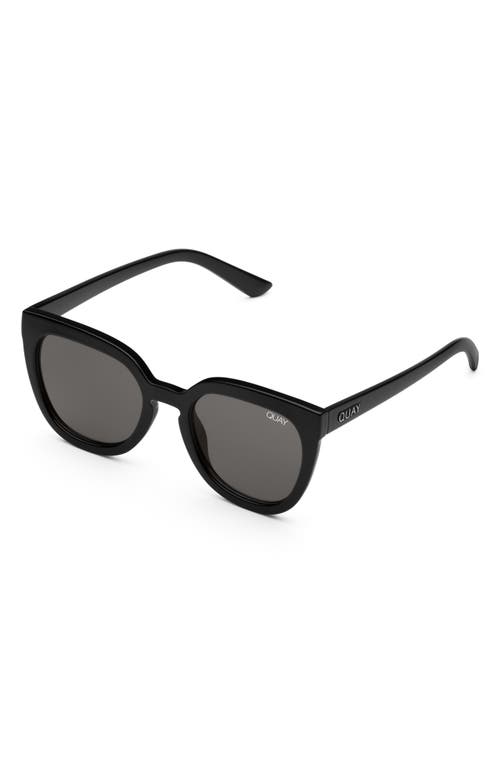 Shop Quay Australia Noosa 55mm Cat Eye Sunglasses In Black/smoke Polarized Lens