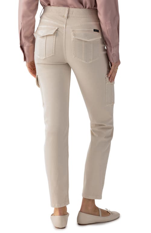 Shop Sanctuary Hayden Sculpted Cotton Blend Cargo Pants In Toasted Almond