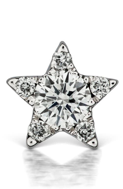Maria Tash Diamond Star Threaded Stud Earring in White Gold/Diamond