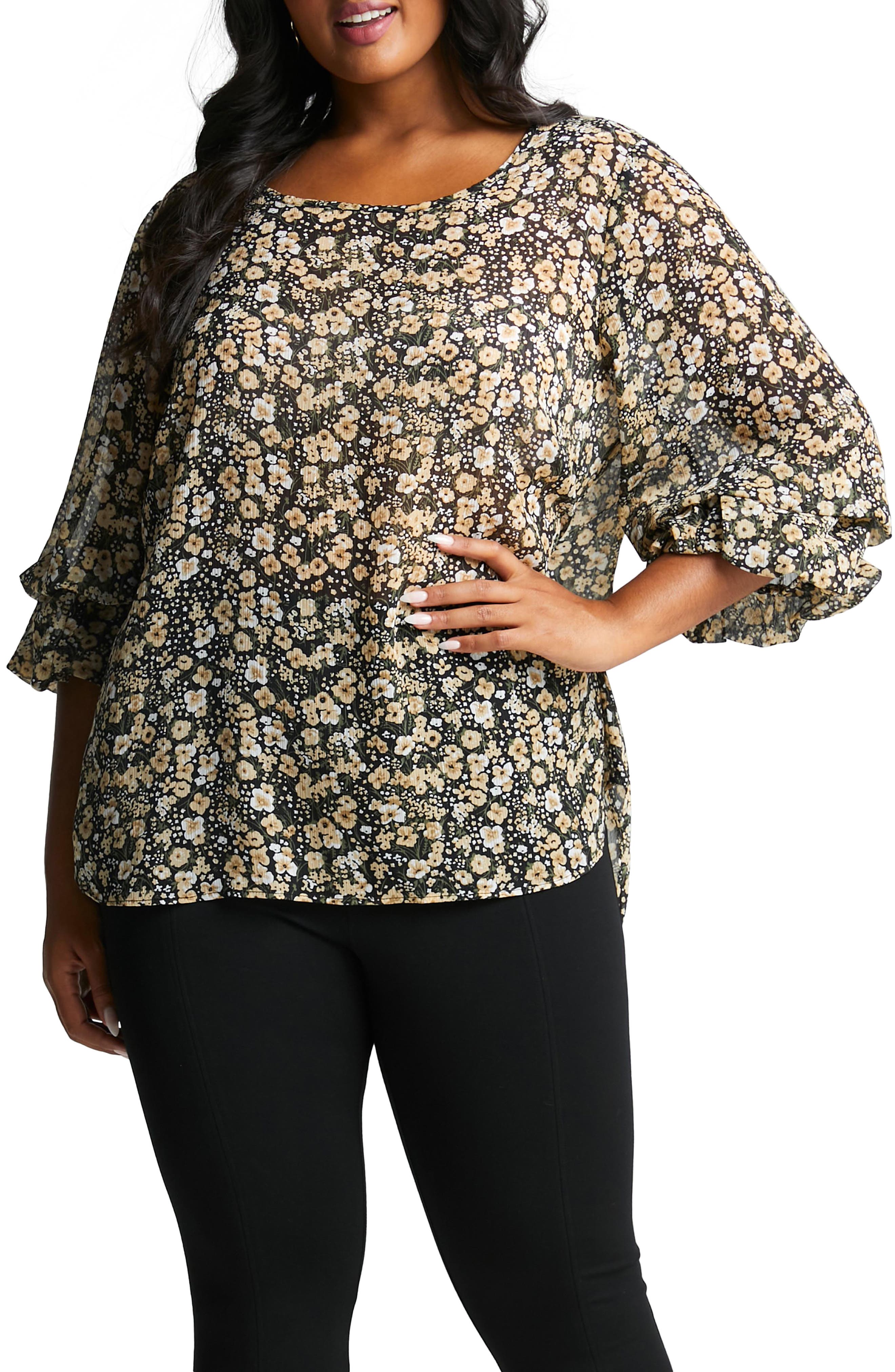 white chiffon blouse plus size