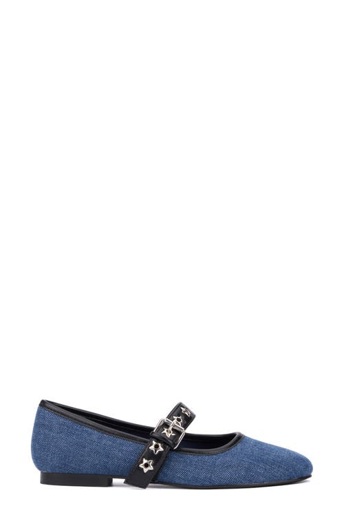 Shop Olivia Miller Element Mary Jane Flat In Denim