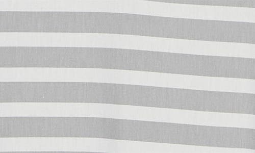 Shop Bobeau Striped Polo Dress In H. Grey/ivory