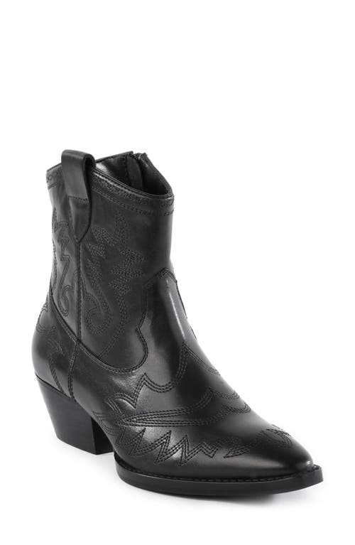 Seychelles Eagle Rock Short Western Boot in Black Leather 