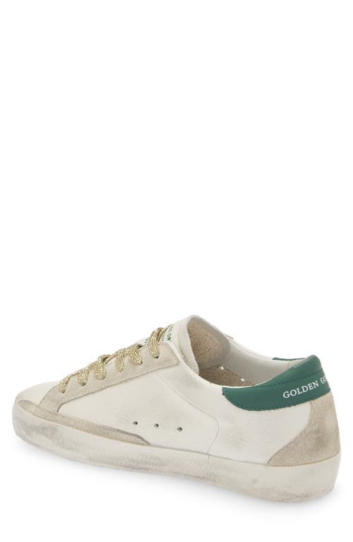 Golden Goose Super-star Sneaker In White/dark Green