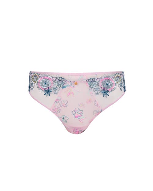 Shop Adore Me Prisma Brazilian Panties In Floral Pink