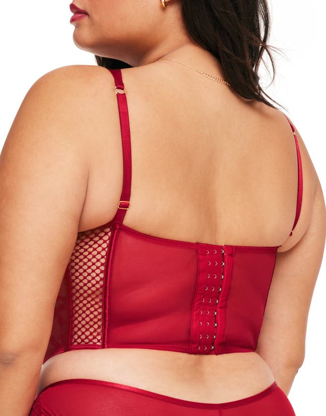 Adore Me Dominika Contour Bustier Top In Dark Red