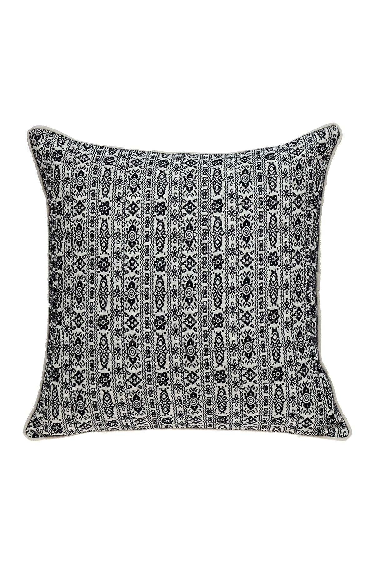 Parkland Collection Andy Transitional Ivory Throw Pillow In Brown Overflow