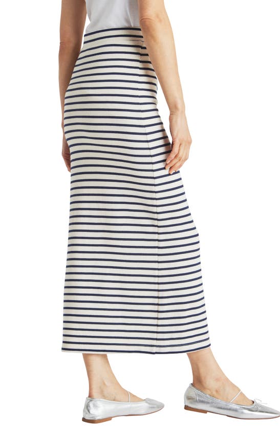Splendid Whitney Maxi Skirt In Navy/ White