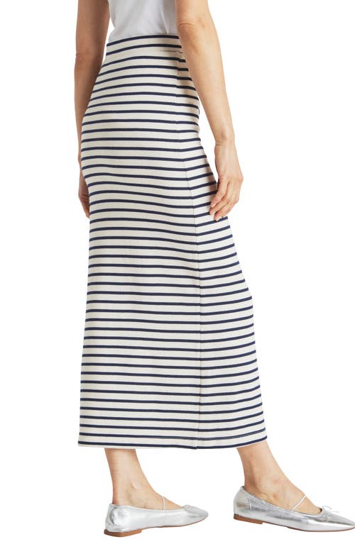 Shop Splendid Whitney Stripe Maxi Skirt In Navy/white