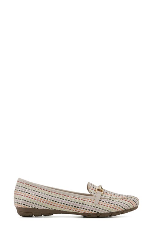 Shop Cliffs By White Mountain Glowing Bit Loafer In Ivory Multi/raffia