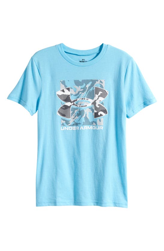 Under Armour Kids' Box Logo Graphic Tee In 914 Sky Blue