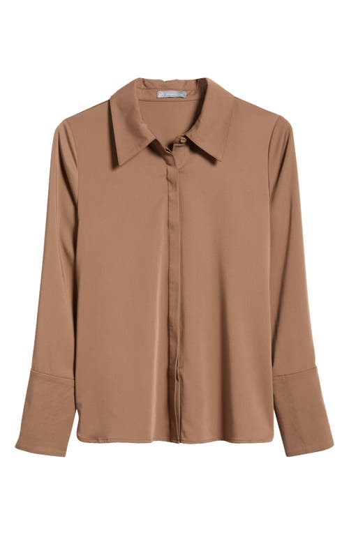 Shop Wit & Wisdom Flare Cuff Button-up Shirt In Ginger Snap