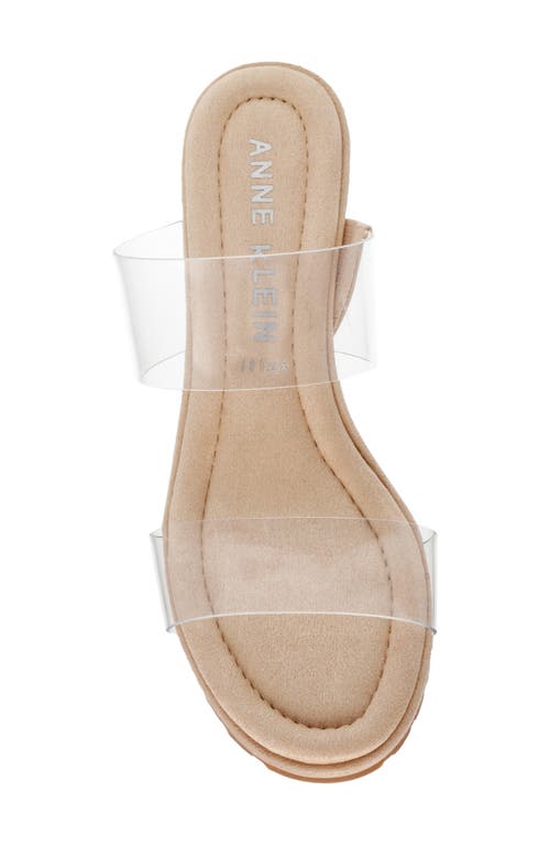 Shop Anne Klein Sense Espadrille Wedge Slide Sandal In Clear Vinyl