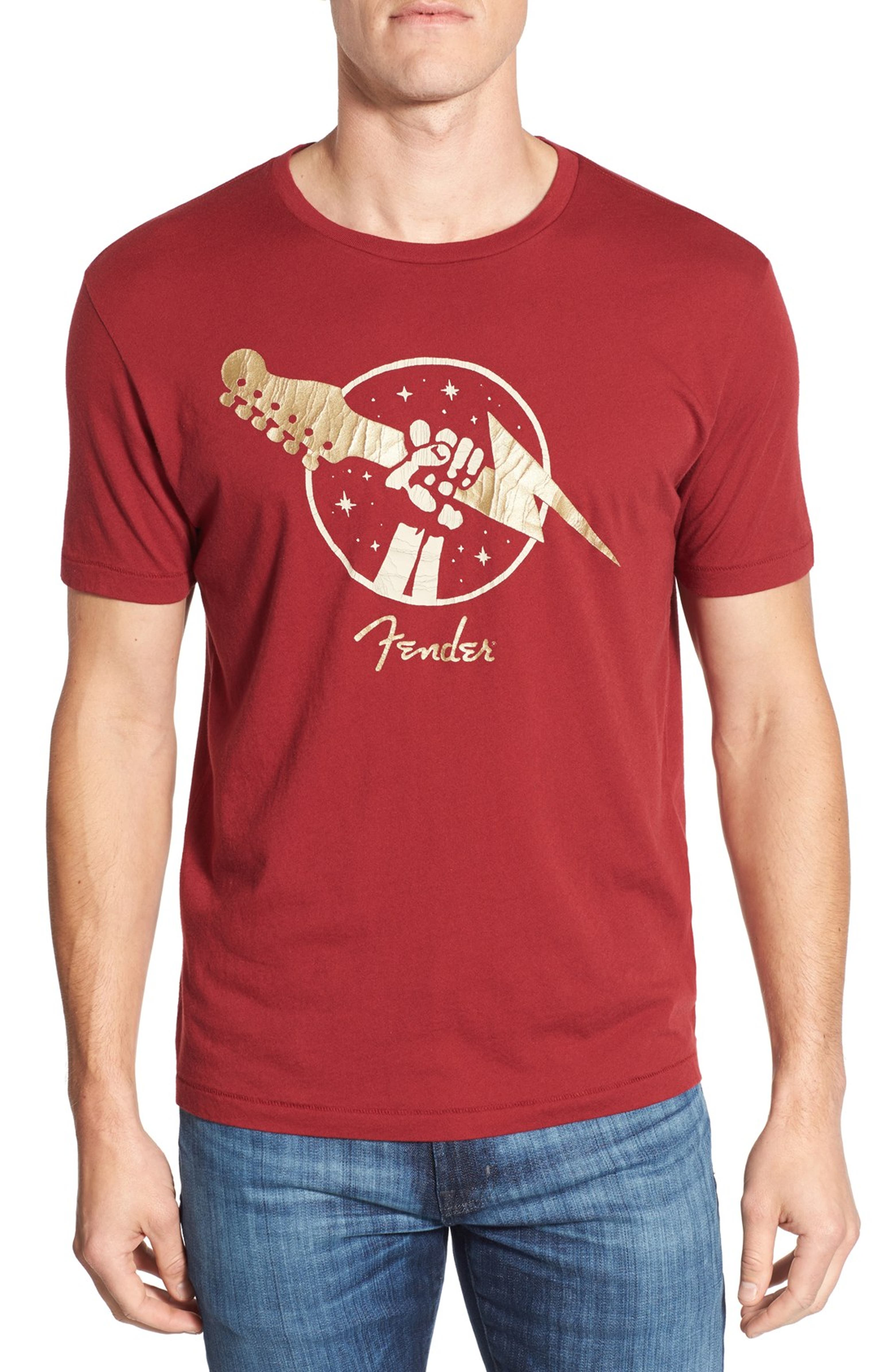 Lucky Brand 'Fender Gold of Thunder' Graphic Crewneck T-Shirt | Nordstrom
