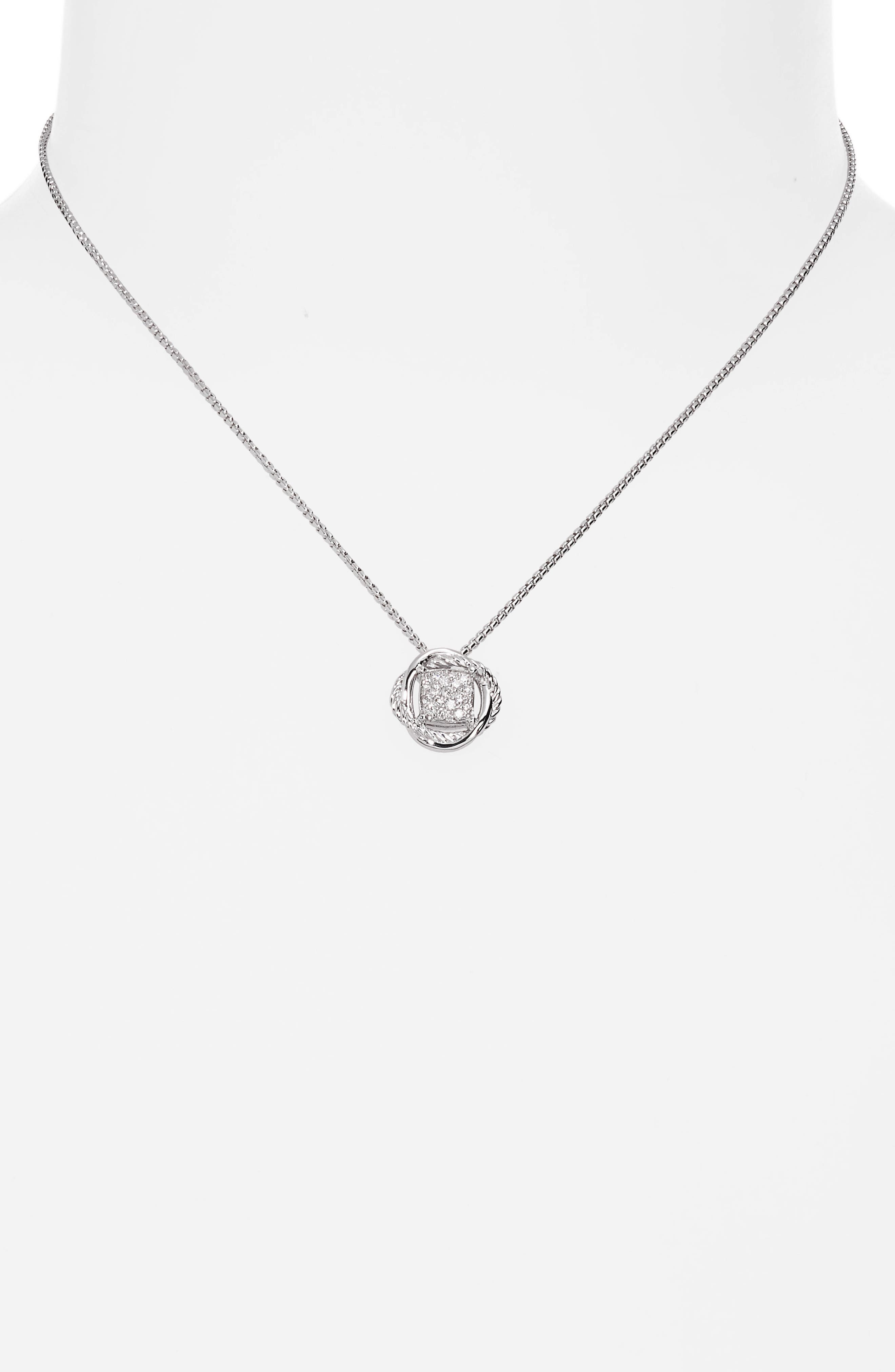 david yurman infinity pendant with diamonds on chain