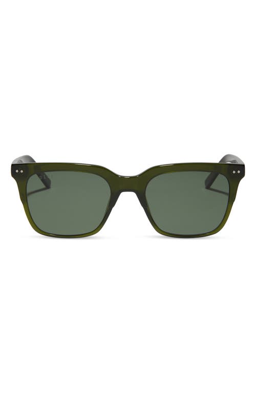 Billie XL 54mm Square Sunglasses in Dark Olive