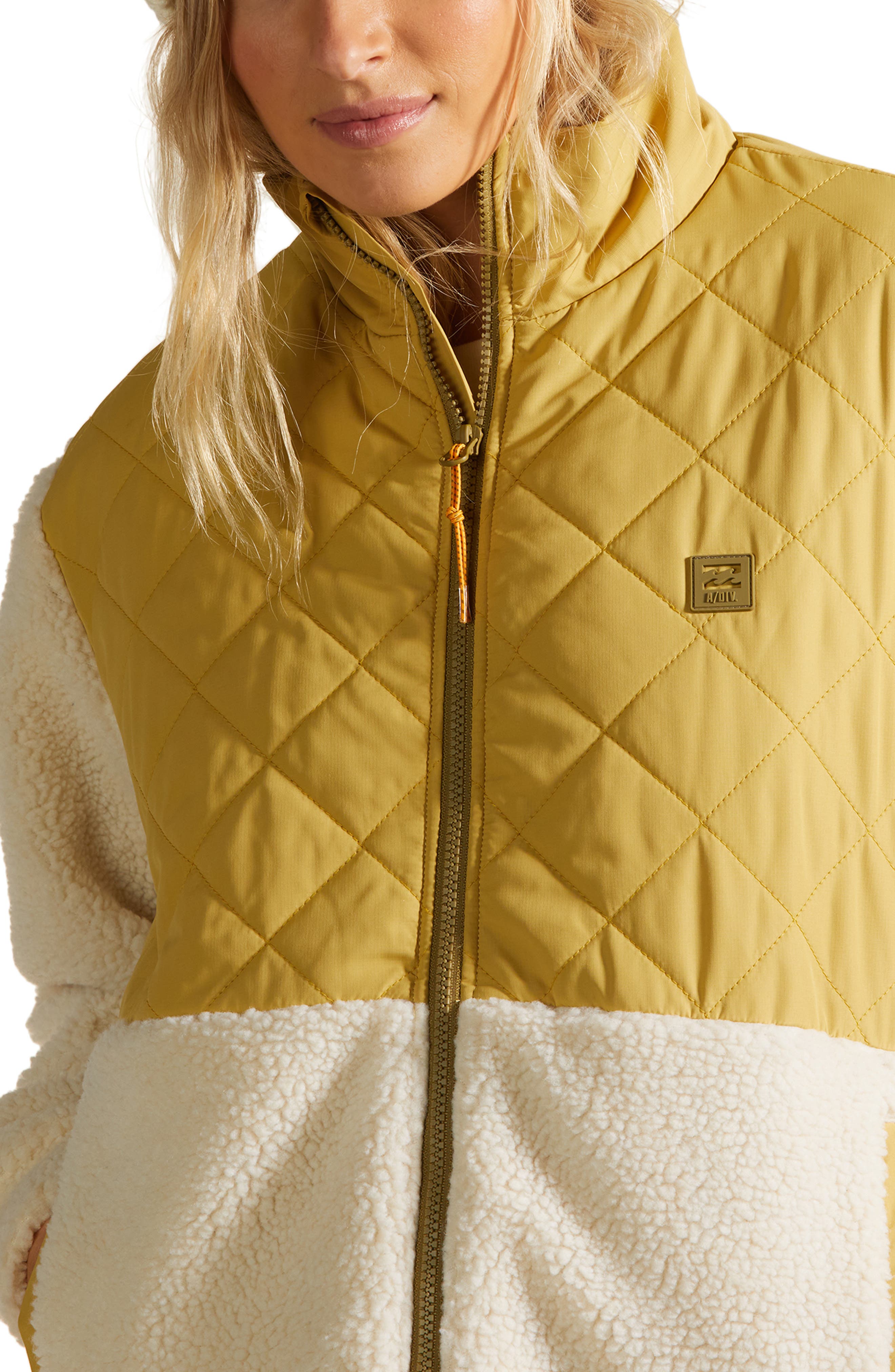 Billabong Hidden Trails Quilted Faux Fur Jacket Nordstrom